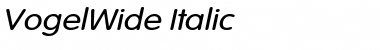 Download VogelWide Italic Font Title Preview