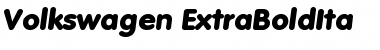 Download Volkswagen-ExtraBoldIta Regular Font Title Preview