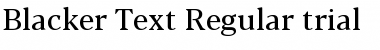 Download Blacker Text Regular Font Title Preview