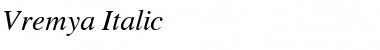 Download Vremya Italic Font Title Preview