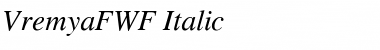 Download VremyaFWF Italic Font Title Preview