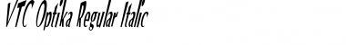 Download VTC Optika Italic Font Title Preview