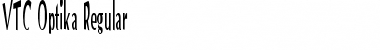Download VTC Optika Regular Font Title Preview