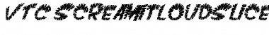 Download VTC ScreamItLoudSliced Italic Font Title Preview