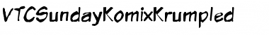 Download VTCSundayKomixKrumpled Regular Font Title Preview