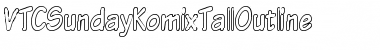 Download VTCSundayKomixTallOutline Outline Font Title Preview