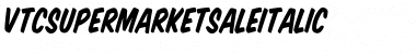 Download VTCSuperMarketSaleItalic Regular Font Title Preview