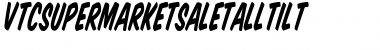 Download VTCSuperMarketSaleTallTilt Italic Font Title Preview
