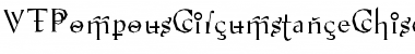 Download VTPompousCircumstanceChiseled Regular Font Title Preview