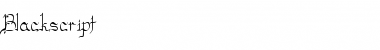 Download Blackscript Regular Font Title Preview