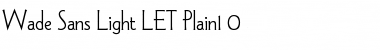 Download Wade Sans Light LET Plain Font