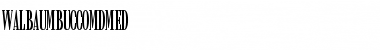 Download WalbaumBucComDMed Regular Font Title Preview