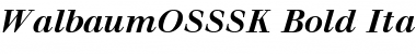 Download WalbaumOSSSK Bold Italic Font Title Preview