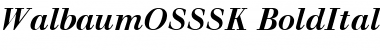 Download WalbaumOSSSK BoldItalic Font Title Preview