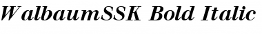 Download WalbaumSSK Bold Italic Font Title Preview