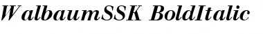 Download WalbaumSSK BoldItalic Font Title Preview