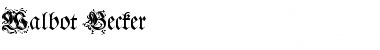 Download Walbot Becker Normal Font Title Preview