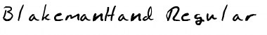 Download Blakeman Hand Regular Font Title Preview