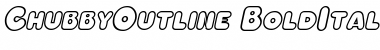 Download ChubbyOutline BoldItalic Font Title Preview