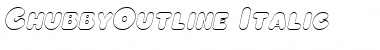 Download ChubbyOutline Italic Font Title Preview