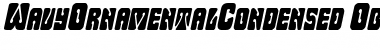 Download WavyOrnamentalCondensed Oblique Font Title Preview