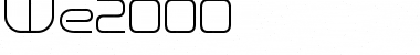 Download We2000 Regular Font Title Preview