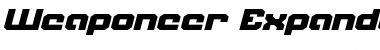 Download Weaponeer Expanded Italic Expanded Italic Font Title Preview