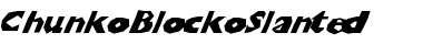 Download ChunkoBlockoSlanted Regular Font Title Preview