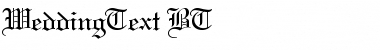 Download WeddingText BT Regular Font Title Preview
