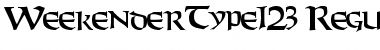 Download WeekenderType123 Regular Font Title Preview