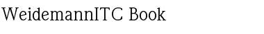 Download WeidemannITC Book Font Title Preview