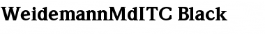 Download WeidemannMdITC Black Font Title Preview
