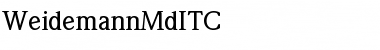 Download WeidemannMdITC Medium Font Title Preview