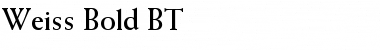 Download Weiss BT Bold Font Title Preview