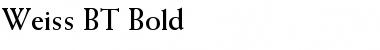 Download Weiss BT Bold Font Title Preview