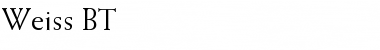 Download Weiss BT Roman Font Title Preview