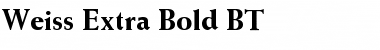Download Weiss XBd BT Extra Bold Font