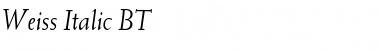 Download Weiss BT Italic Font Title Preview