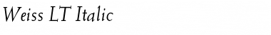 Download Weiss LT Italic Font Title Preview