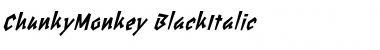 Download ChunkyMonkey BlackItalic Font Title Preview