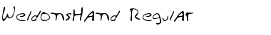 Download WeldonsHand Regular Font Title Preview