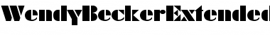 Download WendyBeckerExtended Regular Font Title Preview