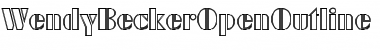 Download WendyBeckerOpenOutline Regular Font Title Preview