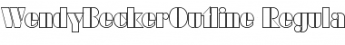 Download WendyBeckerOutline Regular Font Title Preview