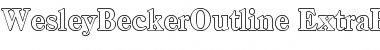 Download WesleyBeckerOutline-ExtraBold Regular Font Title Preview
