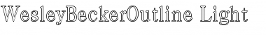 Download WesleyBeckerOutline-Light Regular Font Title Preview