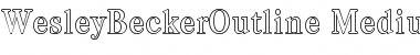 Download WesleyBeckerOutline-Medium Regular Font Title Preview