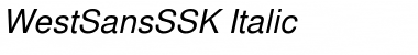 Download WestSansSSK Italic Font Title Preview