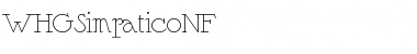 Download WHGSimpaticoNF Regular Font Title Preview