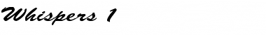 Whispers 1 Regular Font Title Preview Whispers 1 Regular Font Title Preview